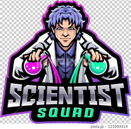 Scientist squad mascot Scientist squad mascot 123093914
