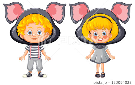 Children in Cute Mouse Costumes Children in Cute Mouse Costumes 123094022