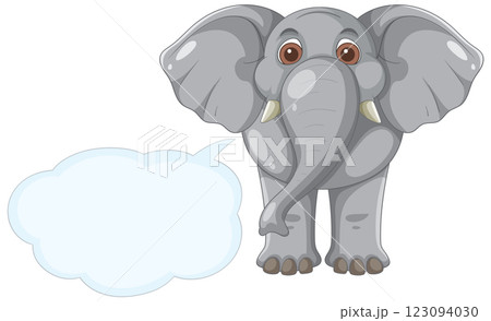 Cute Elephant with Speech Bubble Cute Elephant with Speech Bubble 123094030