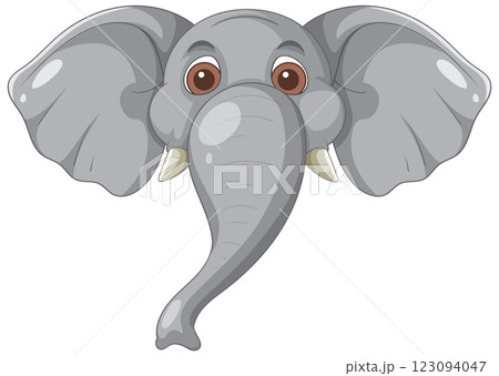 Cute Elephant Cartoon Illustration 123094047
