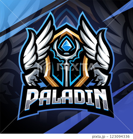 Paladin esport mascot logo design 123094336