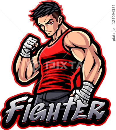 Fighter esport mascot 123094382