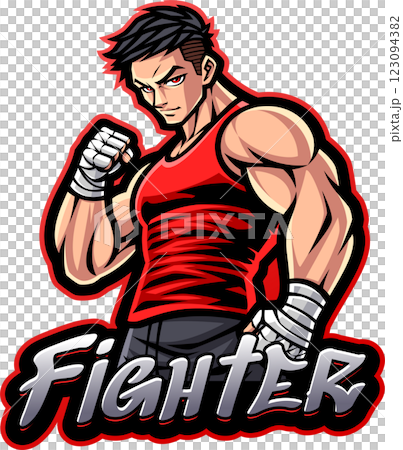 Fighter esport mascot 123094382