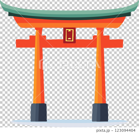 Shrine Torii Simple Illustration Tourist Attraction Shrine Torii Simple Illustration Tourist Attraction 123094404