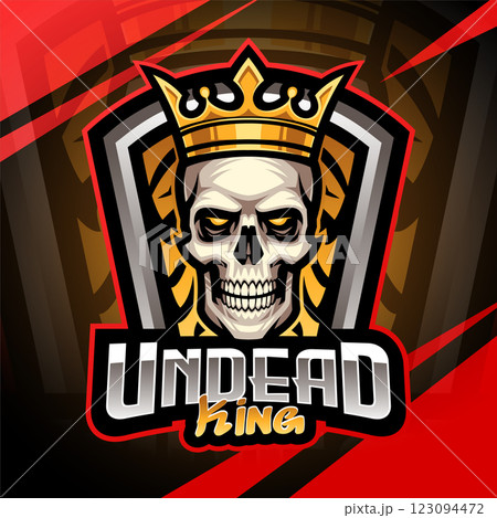 Undead king esport mascot logo design 123094472