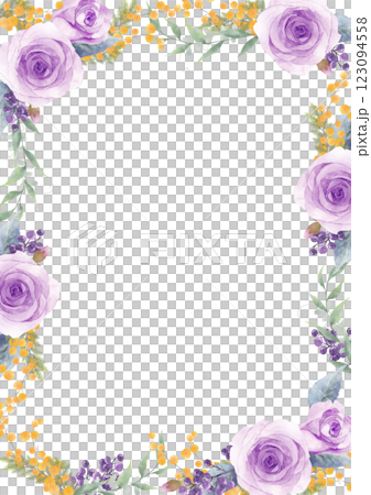 紫玫瑰花束框架 123094558