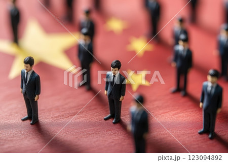 中国と国際ビジネスのビジュアルイメージ（経済・貿易・国際関係・チャイナ・外交・政治）	 123094892
