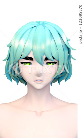 男性の顔アップ 123095370