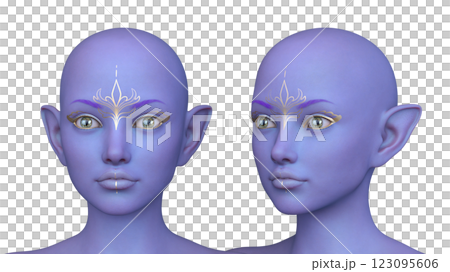 女性外星人臉 123095606