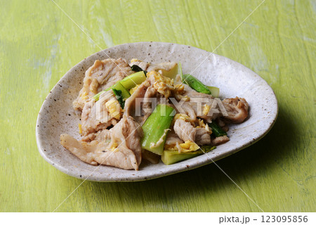豚肉と小松菜の中華風卵炒め 123095856