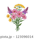 かわいい花束。PNG。 123096014