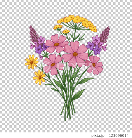 可愛的花束。 PNG。 可愛的花束。 PNG。 123096014