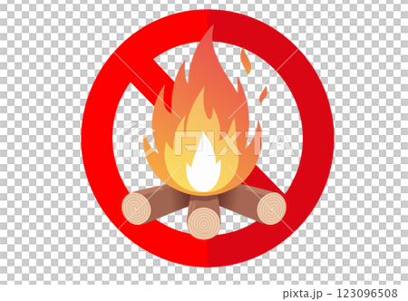 禁止明火 NG 無標記圖示插圖 123096508