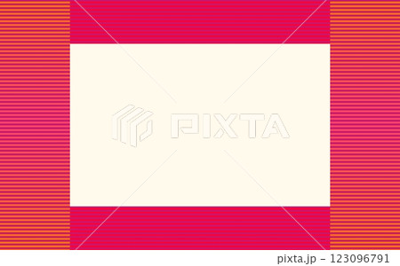 ボーダー模様　フレーム　ホワイトスペース 123096791