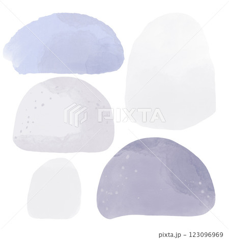 Hand-drawn digital illustration of various snowdrifts with soft watercolor textures. Perfect for winter designs, holiday cards, backgrounds, and seasonal decorations. Ideal for creative projects 123096969