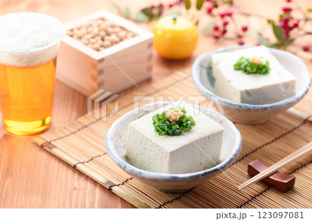 冷や奴 （ 木綿とうふ ） 123097081