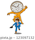 時間に追われる 時間に追われる 123097132