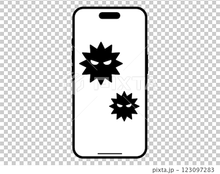 智慧型手機病毒(智慧型手機病毒感染) 智慧型手機病毒(智慧型手機病毒感染) 123097283