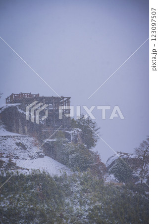 岐阜県中津川市　冬の苗木城 123097507