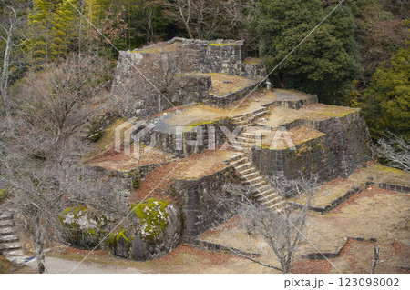 岐阜県中津川市 冬の苗木城 岐阜県中津川市 冬の苗木城 123098002