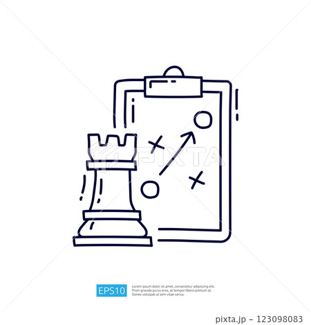 The image features a chess rook beside a clipboard with strategic markings, symbolizing planning and strategy in games or competitive scenarios. The image features a chess rook beside a clipboard with strategic markings, symbolizing planning and strategy in games or competitive scenarios. 123098083