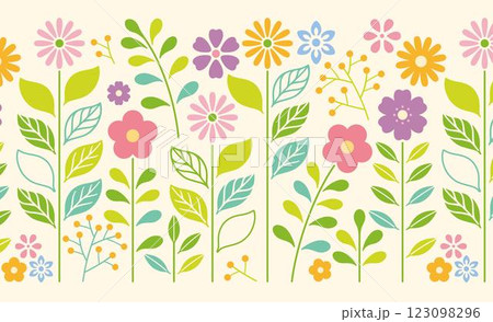 花 花柄 グラフィックパターン イラスト 花 花柄 グラフィックパターン イラスト 123098296