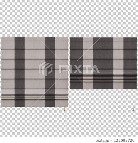 curtain isolated on a transparent background, interior decorations, 3D illustration, cg render 123098720