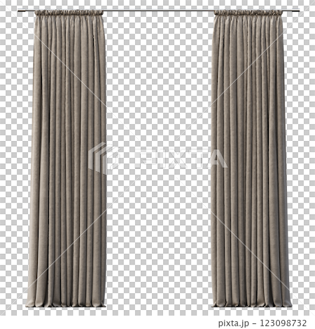 curtain isolated on a transparent background, interior decorations, 3D illustration, cg render curtain isolated on a transparent background, interior decorations, 3D illustration, cg render 123098732