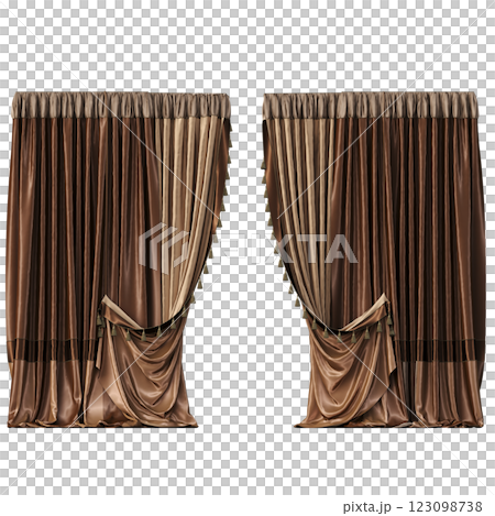 curtain isolated on a transparent background, interior decorations, 3D illustration, cg render curtain isolated on a transparent background, interior decorations, 3D illustration, cg render 123098738