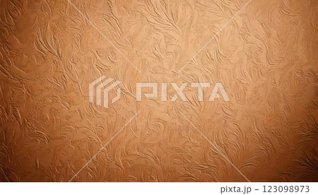 《AI画像》薄っすらと模様の入った薄茶色の壁紙のテクスチャー 123098973