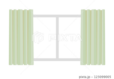 窓 カーテンのベクターイラスト 窓 カーテンのベクターイラスト 123099005