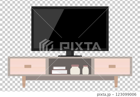 TV and TV stand vector illustration TV and TV stand vector illustration 123099006
