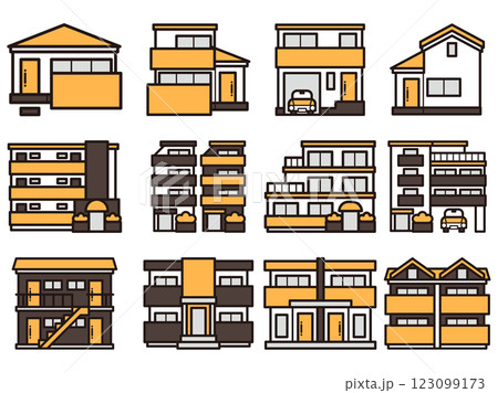 シンプルな住宅のアイコン 123099173
