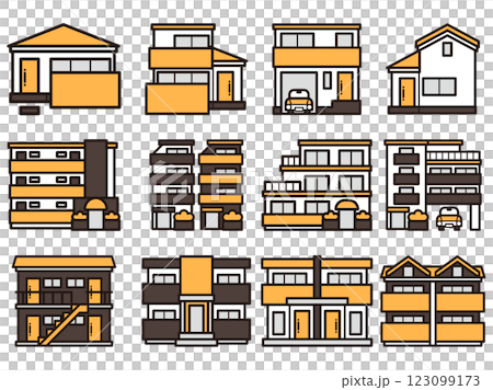 シンプルな住宅のアイコン 123099173