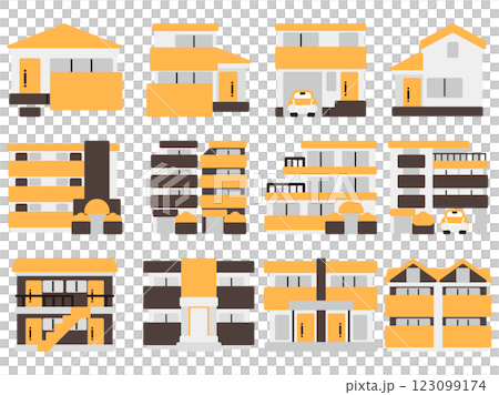 シンプルな住宅のアイコン 123099174