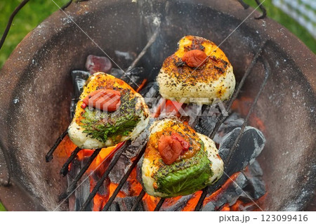 焼きおにぎり grilled rice ball japanese food 焼きおにぎり grilled rice ball japanese food 123099416