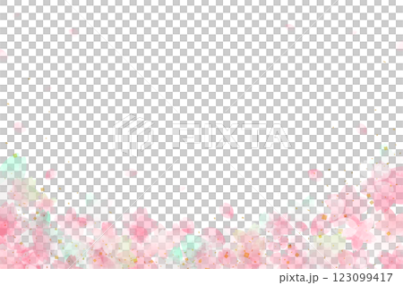 桜の水彩風背景イラスト、春の水彩風バックグラウンド 123099417