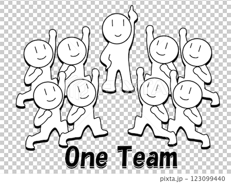 表達一個團隊的插圖 123099440