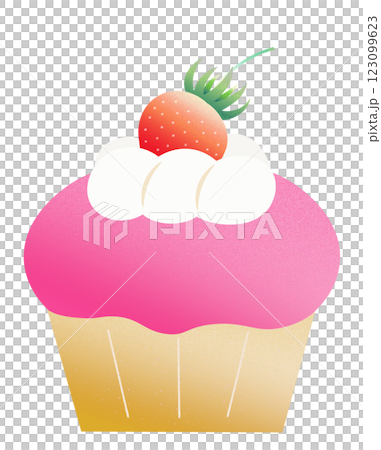 いちごのカップケーキ 123099623