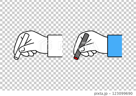 一個人的手拿著郵票的圖示集 123099690