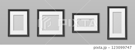 Picture frame mockups with black borders Picture frame mockups with black borders 123099747