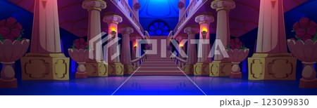 Luxury ballroom interior at night 123099830
