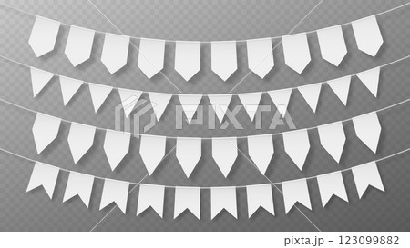 Paper garland set with flags on string 123099882