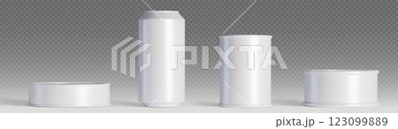 White tin can mockups of different sizes 123099889
