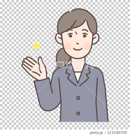 案内する会社員女性 案内する会社員女性 123100709
