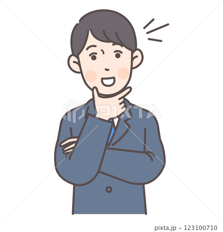 思いついた会社員男性 思いついた会社員男性 123100710