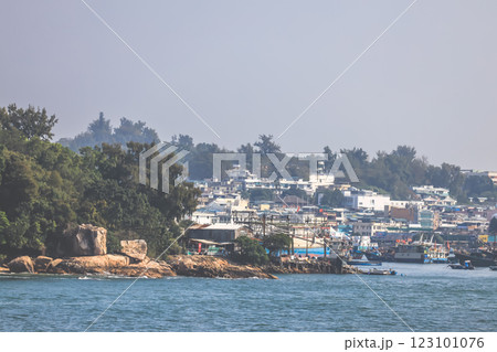 Dec 28 2024 Modern City Skyline with Skyscrapers and Waterfront View, Cheung Chau Dec 28 2024 Modern City Skyline with Skyscrapers and Waterfront View, Cheung Chau 123101076