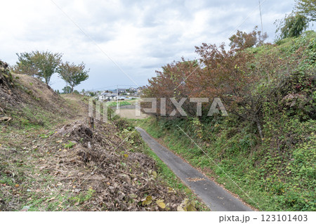 北熊井城 本城と西一の郭を隔てる大堀切 北熊井城 本城と西一の郭を隔てる大堀切 123101403