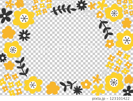 Floral frame. Template elements for weddings and celebrations. 123101422