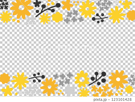 花のフレーム。結婚式やお祝いでのテンプレート素材。 花のフレーム。結婚式やお祝いでのテンプレート素材。 123101428